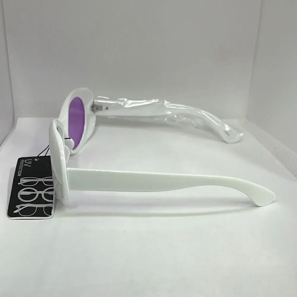 Retro White Frame Women’s Sunglasses
